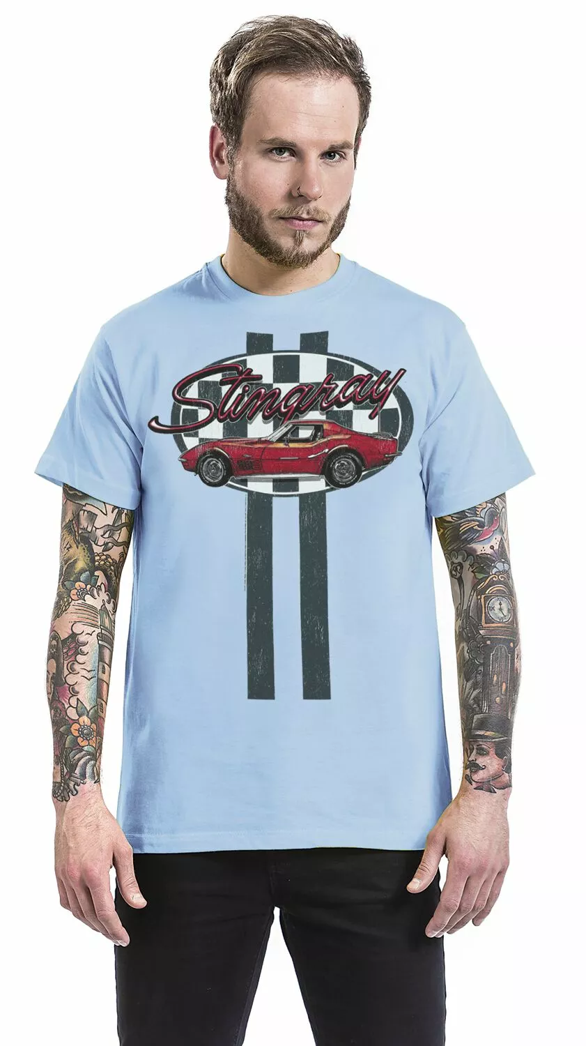 "1970 Stingray" T-shirt Blauw Van General Motors - Afbeelding 3