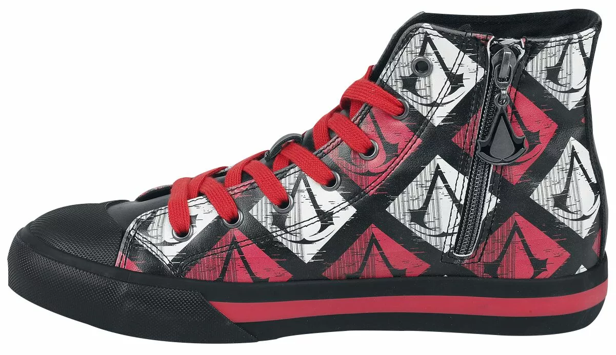 "Logo" Sneakers High Zwart-rood Van Assassin's Creed - Afbeelding 4