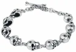 "Skulls" Armband Zilverkleurig Van Rock Rebel By EMP