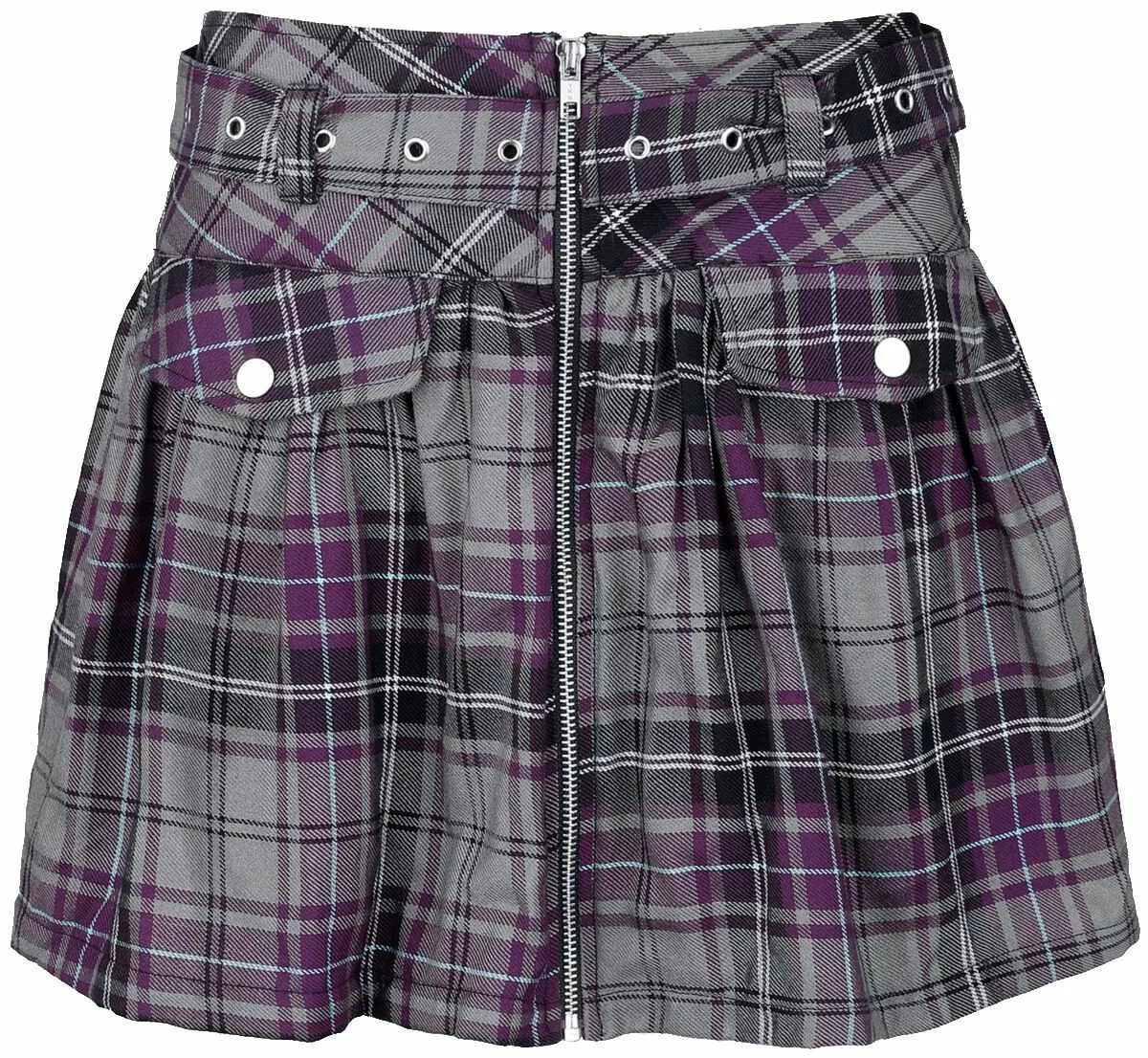 "Beltaine Rok" Korte Rok Grijs-paars Van Chemical Black