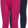 "Nille Set Van Twee Leggings" Leggings Blauw-felroze Van Kids ONLY