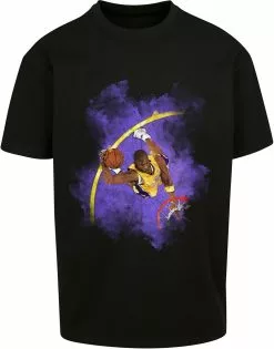 "Basketball Clouds 2.0. Oversized T-shirt" T-shirt Zwart Van Mister Tee