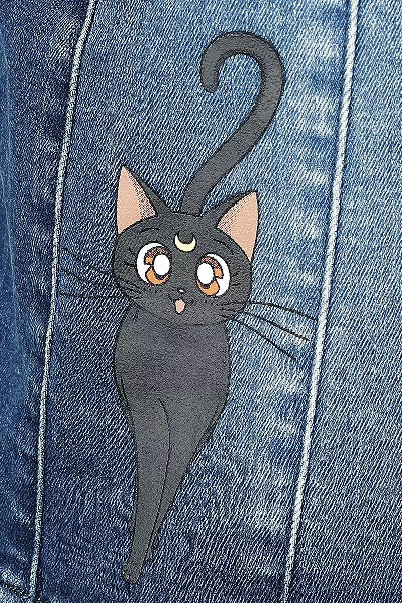 "Luna & Artemis" Korte Rok Blauw Van Sailor Moon - Afbeelding 3