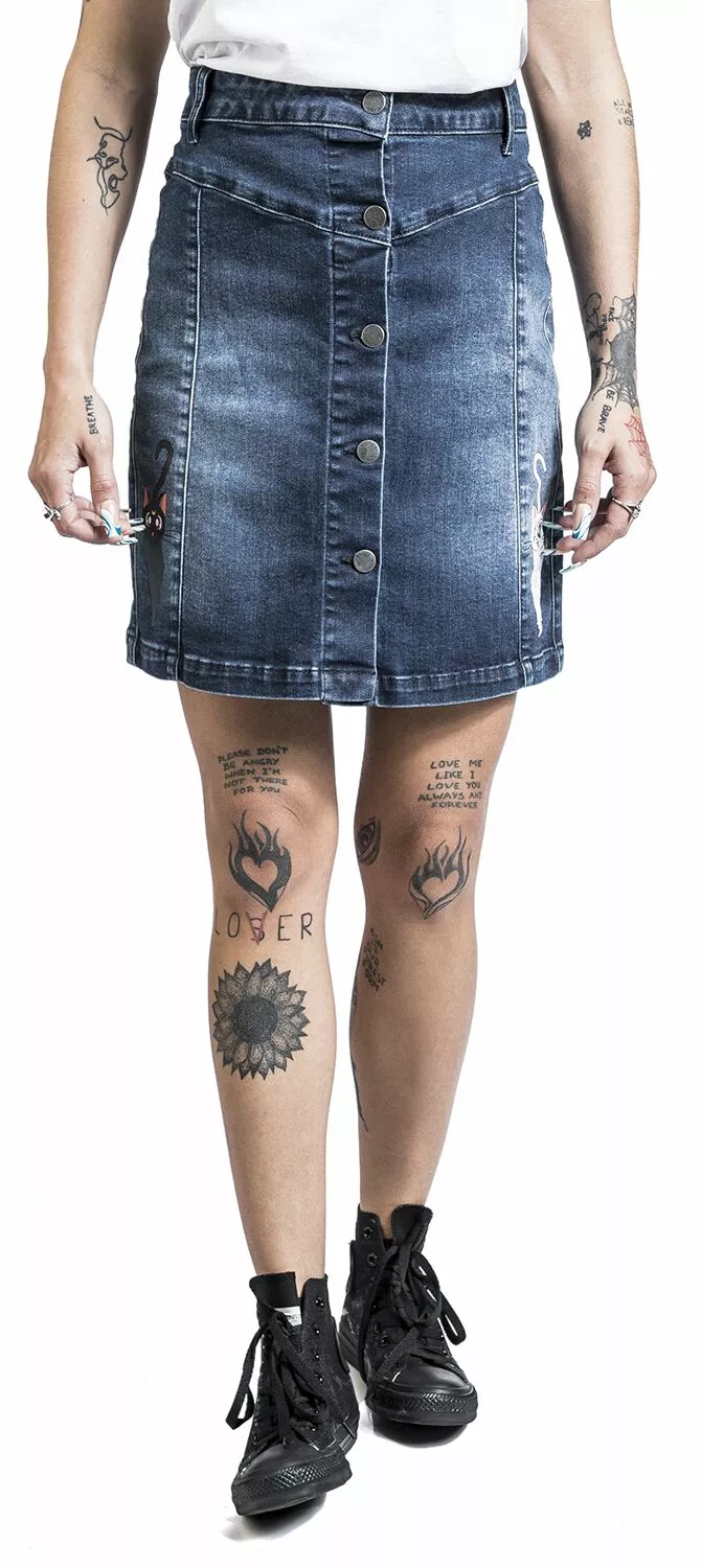 "Luna & Artemis" Korte Rok Blauw Van Sailor Moon - Afbeelding 4