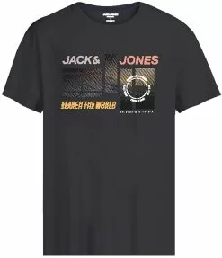 "Booster T-shirt Ronde Hals" T-shirt Zwart Van Jack & Jones
