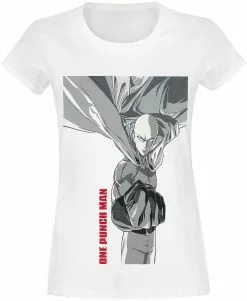 "Punch" T-shirt Wit Van One Punch Man