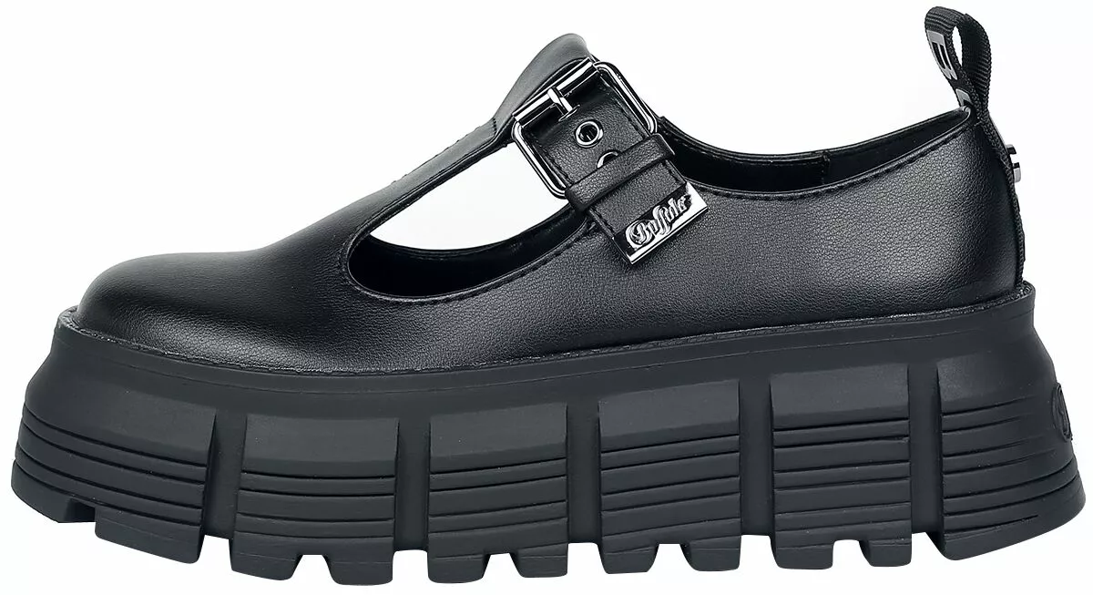 "Ava Mary Vegan" Creepers Zwart Van Buffalo - Afbeelding 4