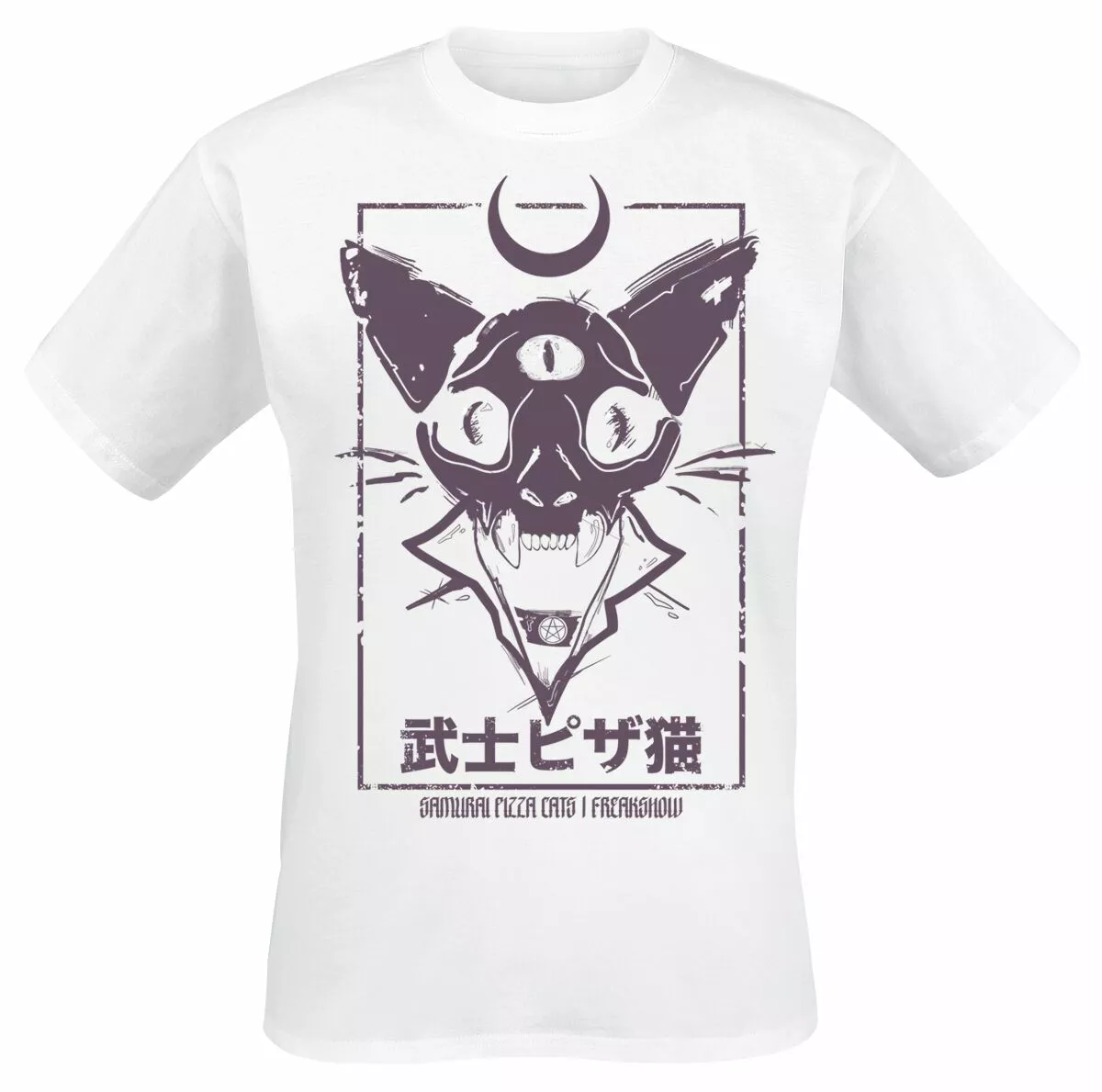 "Freakshow" T-shirt Wit Van Samurai Pizza Cats