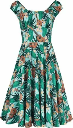 "Ukelele Jurk" Medium-lengte Jurk Meerkleurig Van Hell Bunny