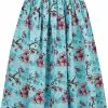 "Louella Rok" Medium-lengte Rok Blauw-felroze Van Hell Bunny