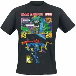 "Iron Maiden X Marvel Collection - Dr. Strange In The Dark Realm" T-shirt Zwart Van Iron Maiden