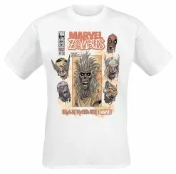 "Iron Maiden X Marvel Collection - Zombie Eddie Comic" T-shirt Wit Van Iron Maiden