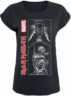 "Iron Maiden X Marvel Collection - Marvel Starlord" T-shirt Zwart Van Iron Maiden