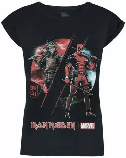 "Iron Maiden X Marvel Collection - Samurai Comp" T-shirt Zwart Van Iron Maiden
