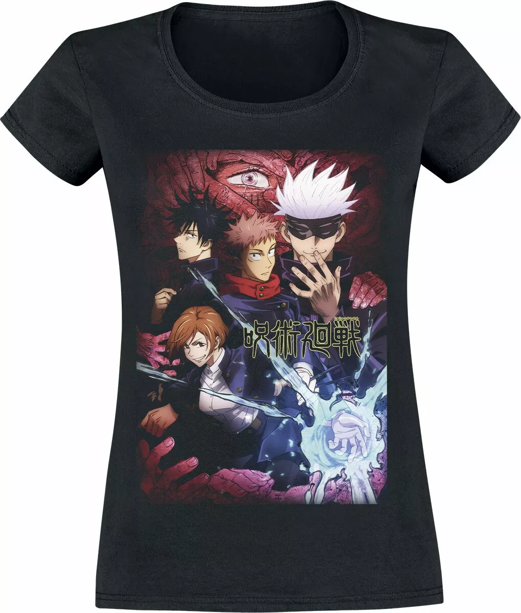 "Poster" T-shirt Zwart Van Jujutsu Kaisen