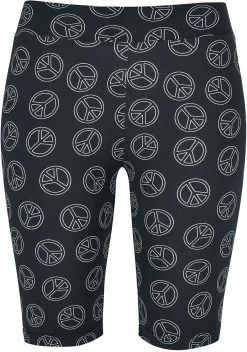 "Ladies’ Soft AOP Cycling Shorts" Korte Broek Zwart Van Urban Classics
