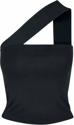 "Damestop Met één Schouderbandje" Top Zwart Van Urban Classics