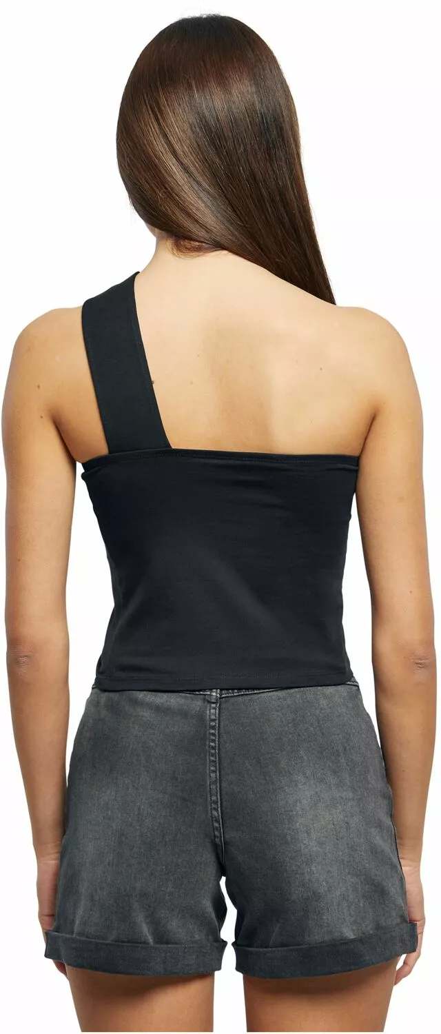 "Damestop Met één Schouderbandje" Top Zwart Van Urban Classics - Afbeelding 5