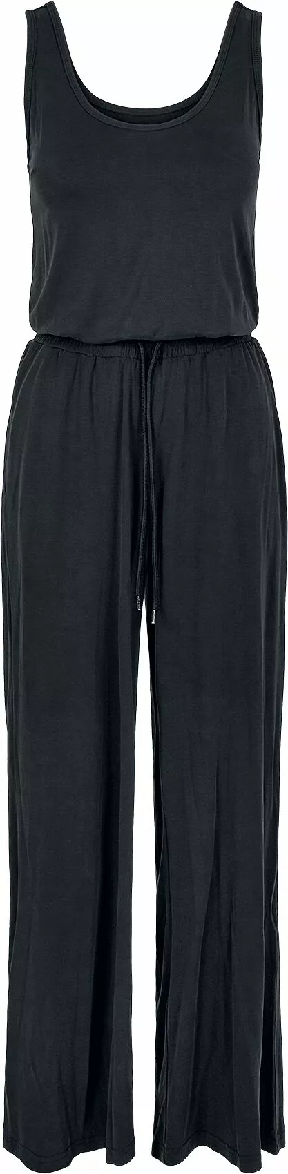 "Ladies’ Long Sleeveless Modal Jumpsuit" Jumpsuit Zwart Van Urban Classics