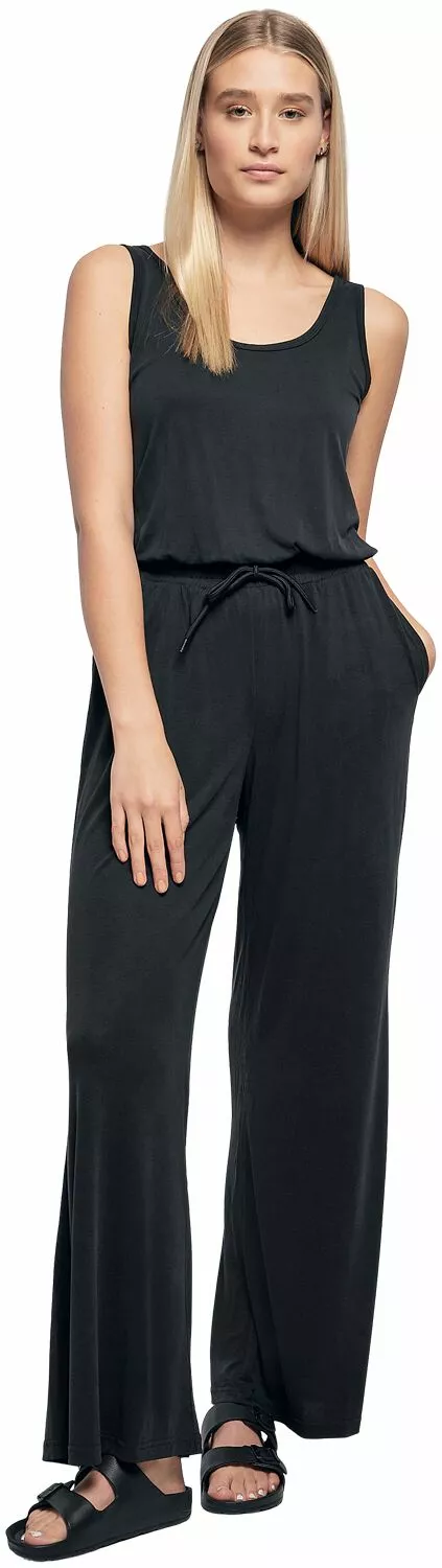 "Ladies’ Long Sleeveless Modal Jumpsuit" Jumpsuit Zwart Van Urban Classics - Afbeelding 4