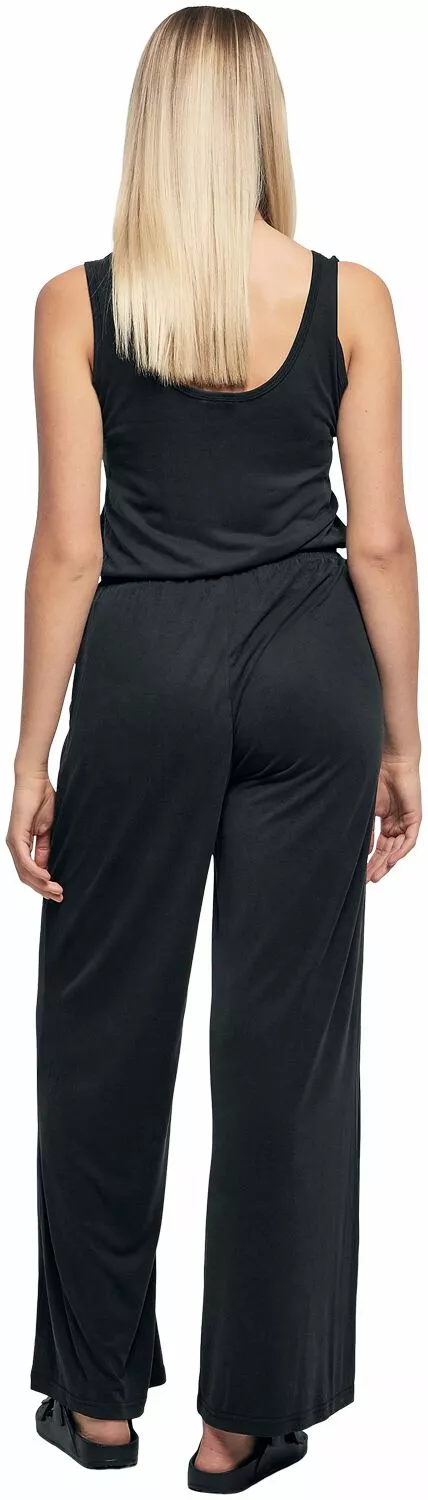"Ladies’ Long Sleeveless Modal Jumpsuit" Jumpsuit Zwart Van Urban Classics - Afbeelding 5