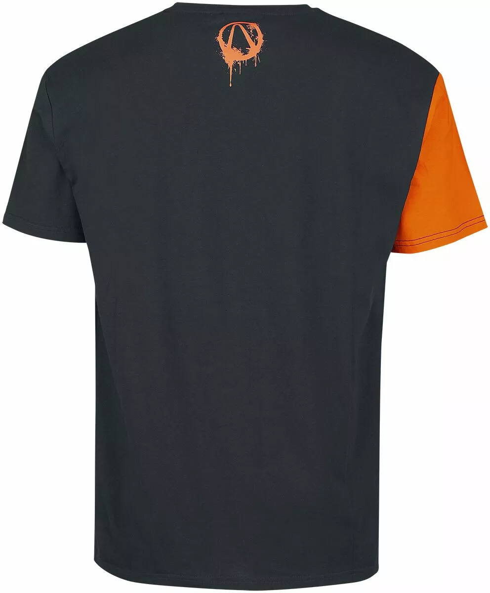 "Psycho" T-shirt Zwart-oranje Van Borderlands - Afbeelding 2