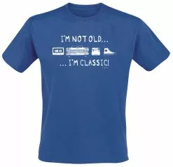 Brandfun Slogans "I'm Not Old I'm Classic" T-shirt Blauw Van Slogans