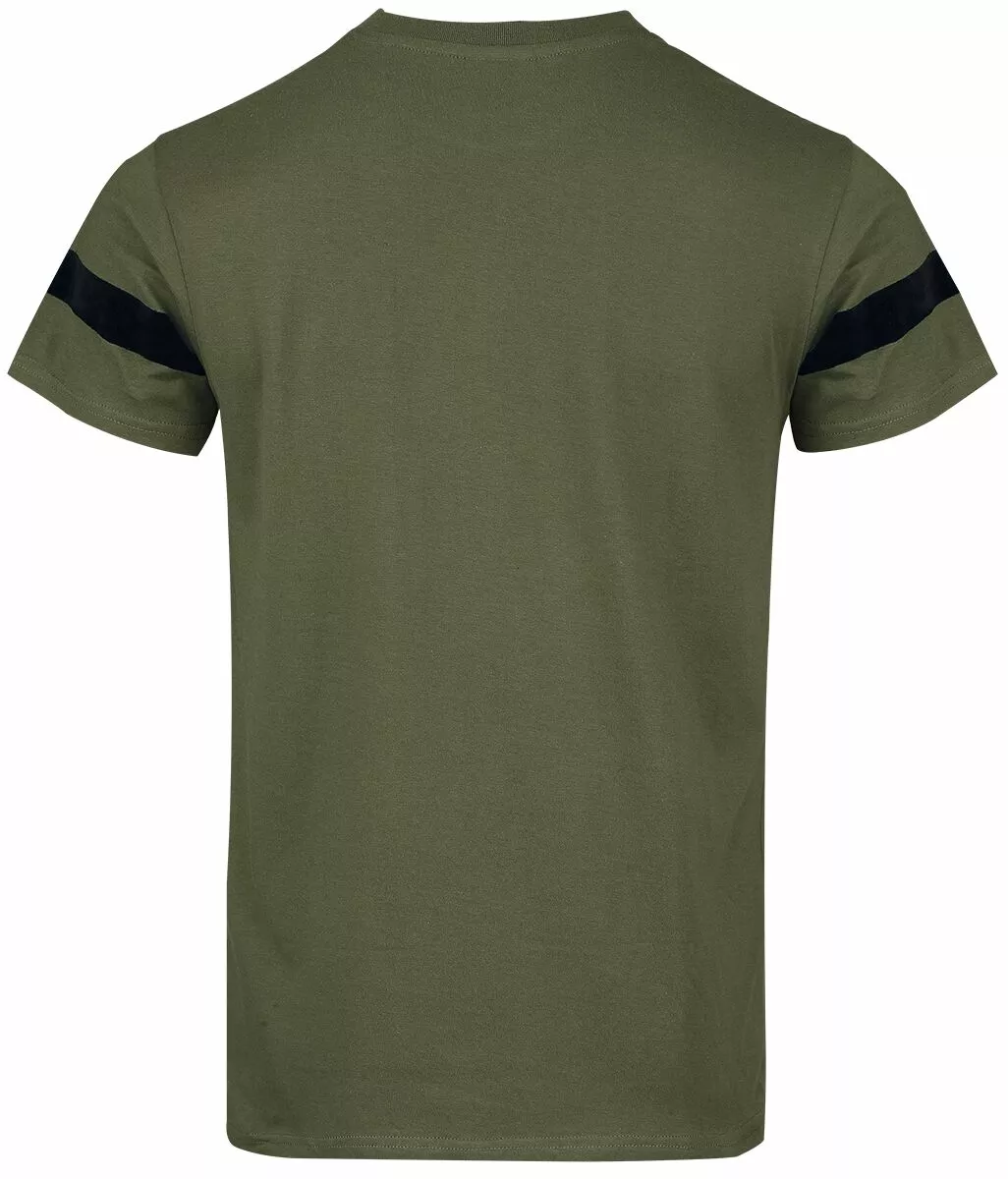 "Jurassic Park - Logo Flock" T-shirt Groen Van Jurassic Park - Afbeelding 2