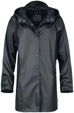 "NMSKY L/S A-LINE RAINCOAT NOOS" Regenjas Zwart Van Noisy May