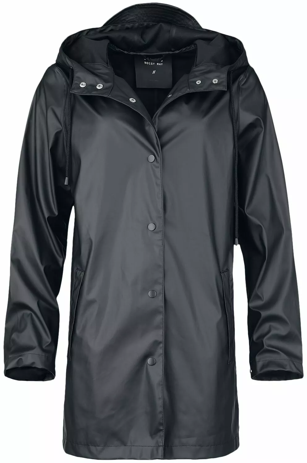 "NMSKY L/S A-LINE RAINCOAT NOOS" Regenjas Zwart Van Noisy May