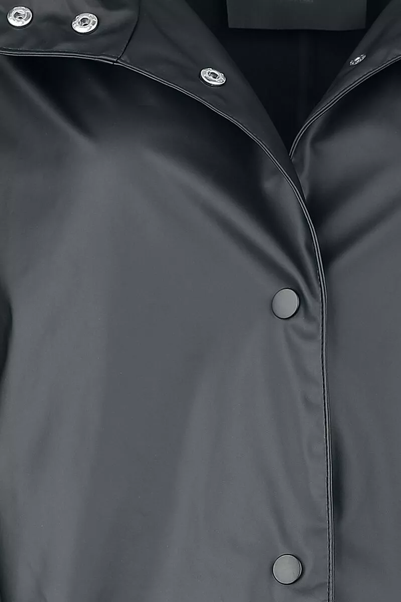 "NMSKY L/S A-LINE RAINCOAT NOOS" Regenjas Zwart Van Noisy May - Afbeelding 3