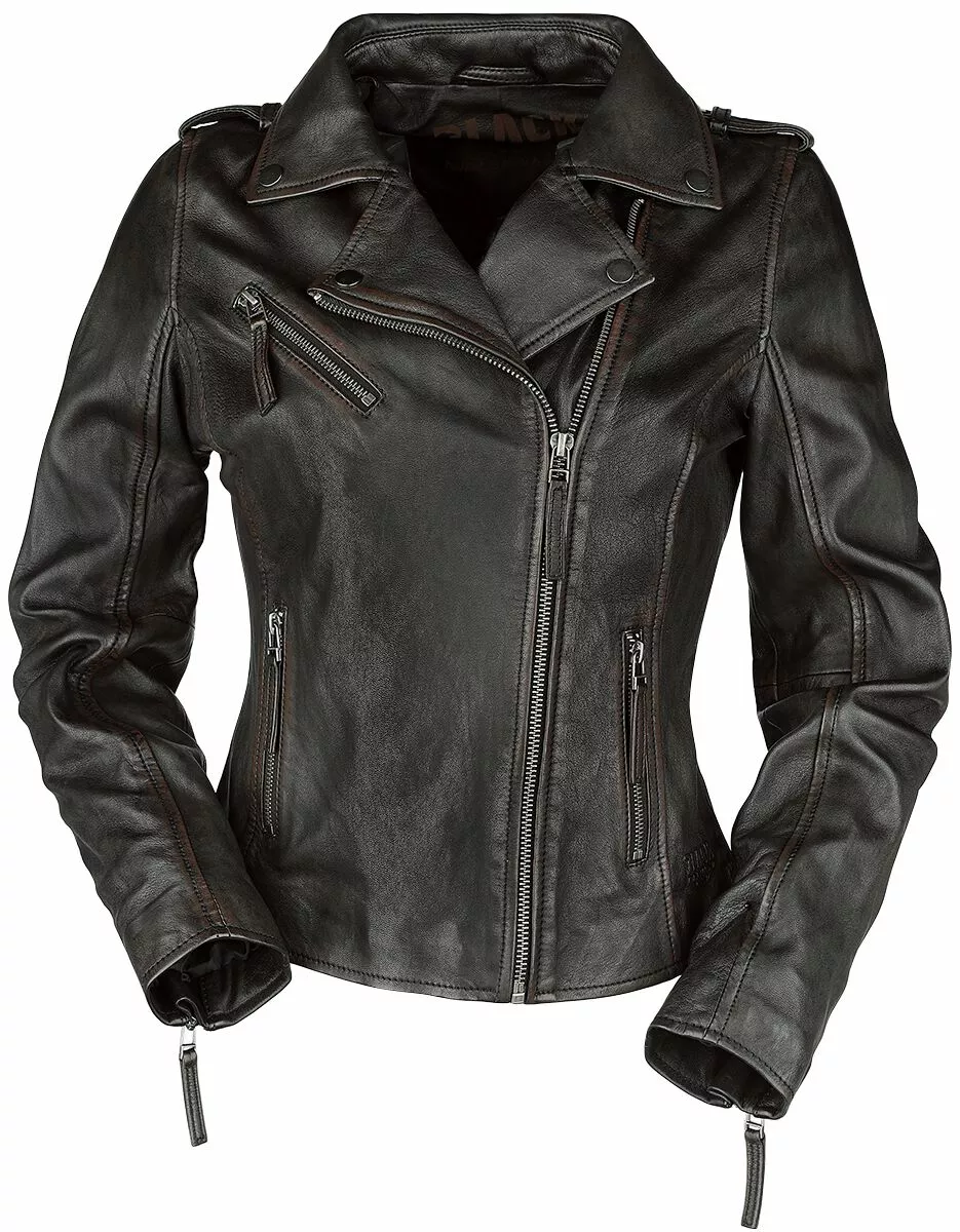 "All Over The Road" Lederen Jas Bruin Van Black Premium By EMP - Afbeelding 2