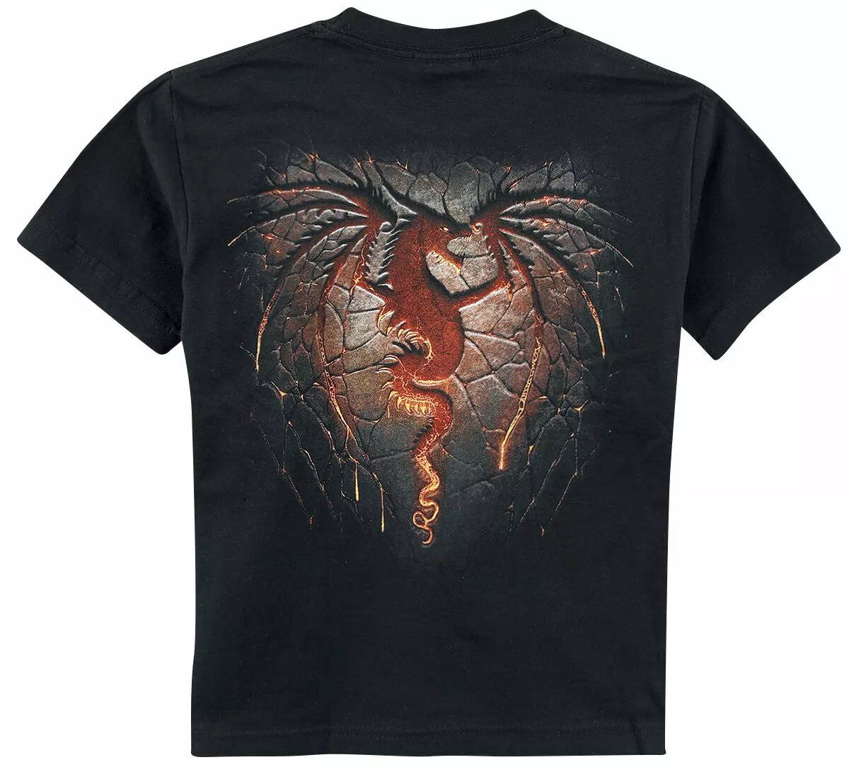 "Dragon Furnace" T-shirt Zwart Van Spiral - Afbeelding 2