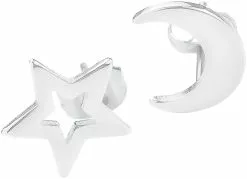 "Maan & Ster" Oorbellenset Zilverkleurig Van EtNox
