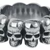 "Skulls" Ring Zilverkleurig Van EtNox Hard And Heavy