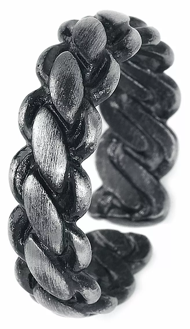 "Gun Metal Ring" Ring Zwart Van EtNox - Afbeelding 4