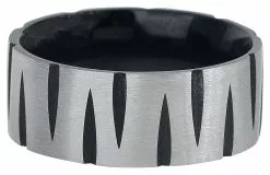 "Kerven" Ring Zwart-zilverkleurig Van EtNox