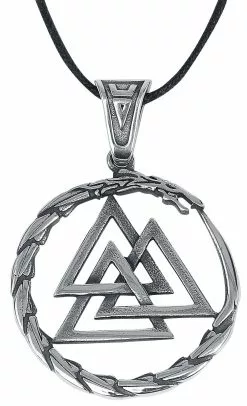 "Valknut" Halsketting Zilverkleurig Van EtNox Hard And Heavy