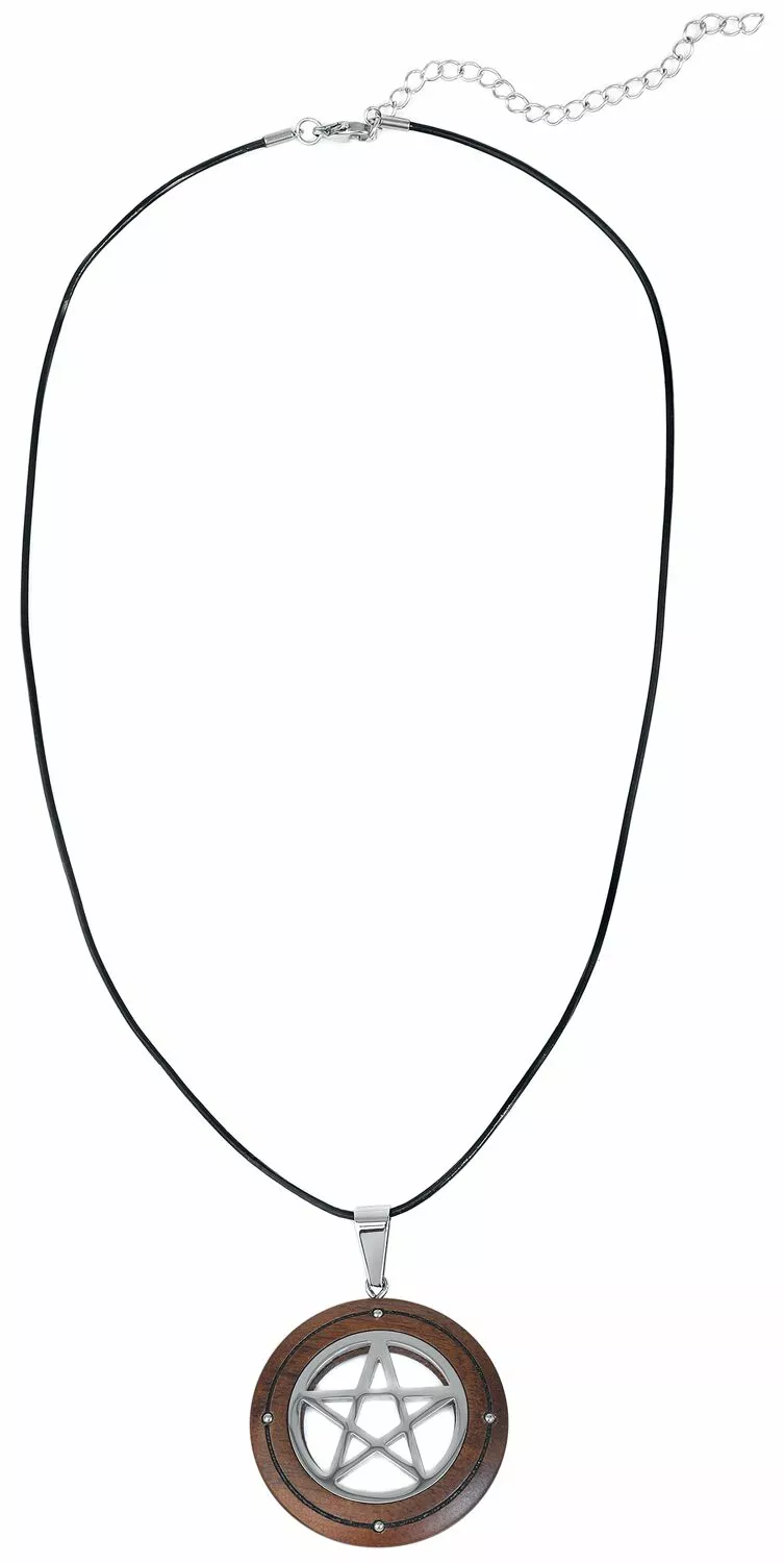 "Pentagram" Halsketting Zilverkleurig Van EtNox - Afbeelding 2