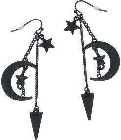 "Black Moon" Oorbel Zwart Van Full Volume By EMP