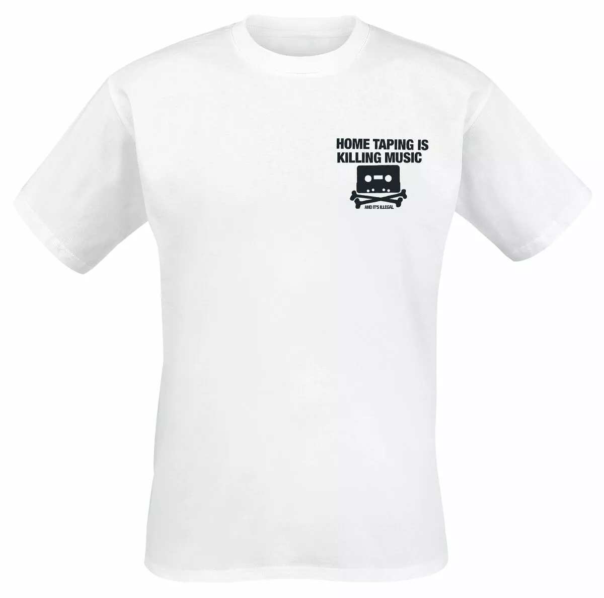 "Home Taping" T-shirt Wit Van Parental Advisory