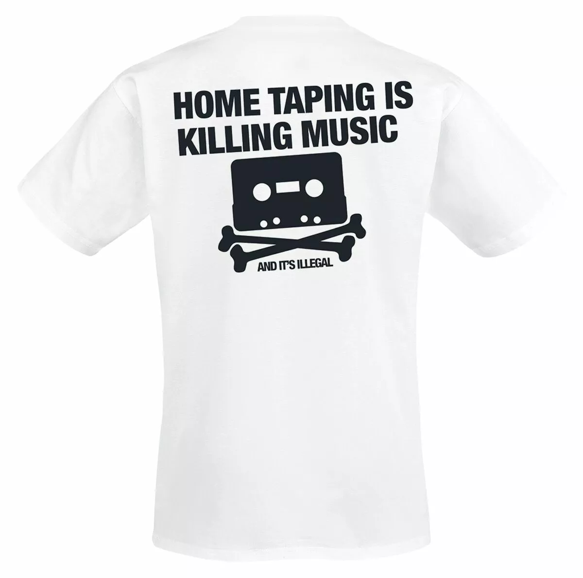 "Home Taping" T-shirt Wit Van Parental Advisory - Afbeelding 2