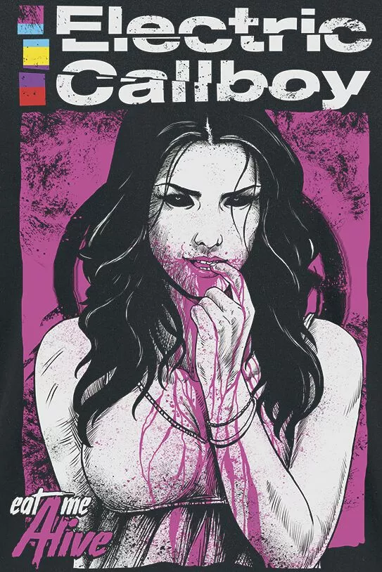 "Eat Me Alive" T-shirt Zwart Van Electric Callboy - Afbeelding 3
