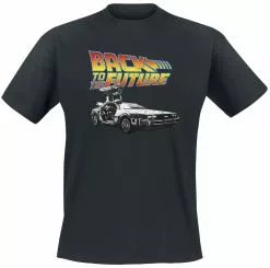 "Delorean" T-shirt Zwart Van Back To The Future