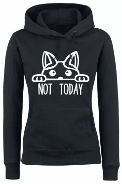 Brandfun Tierisch "Not Today" Trui Met Capuchon Zwart Van Tierisch