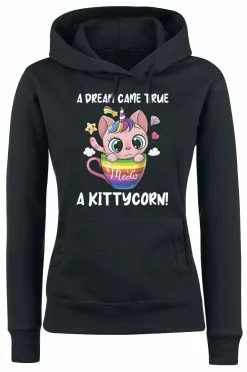 Brandfun Tierisch "A Kittycorn" Trui Met Capuchon Zwart Van Tierisch