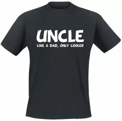 Brandfun Family & Friends "Uncle - Like A Dad, Only Cooler" T-shirt Zwart Van Family & Friends