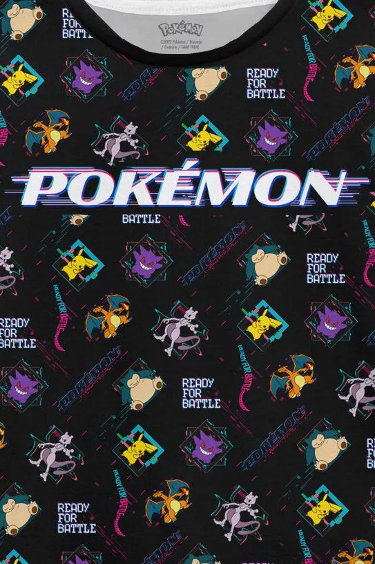 "Kids - Distortion" T-shirt Zwart Van Pokémon - Afbeelding 2