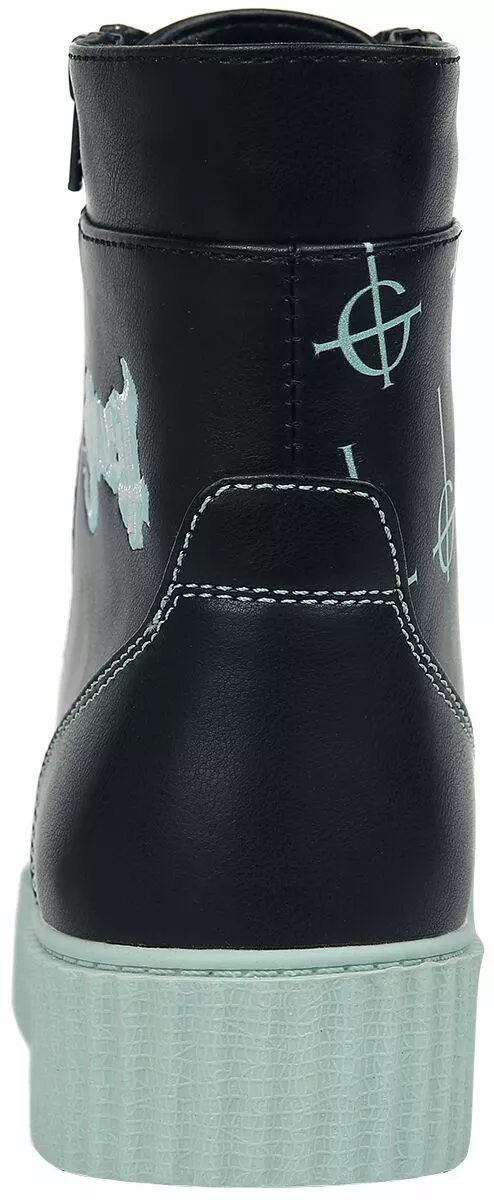 "EMP Signature Collection" Creepers Zwart-turquoise Van Ghost - Afbeelding 3