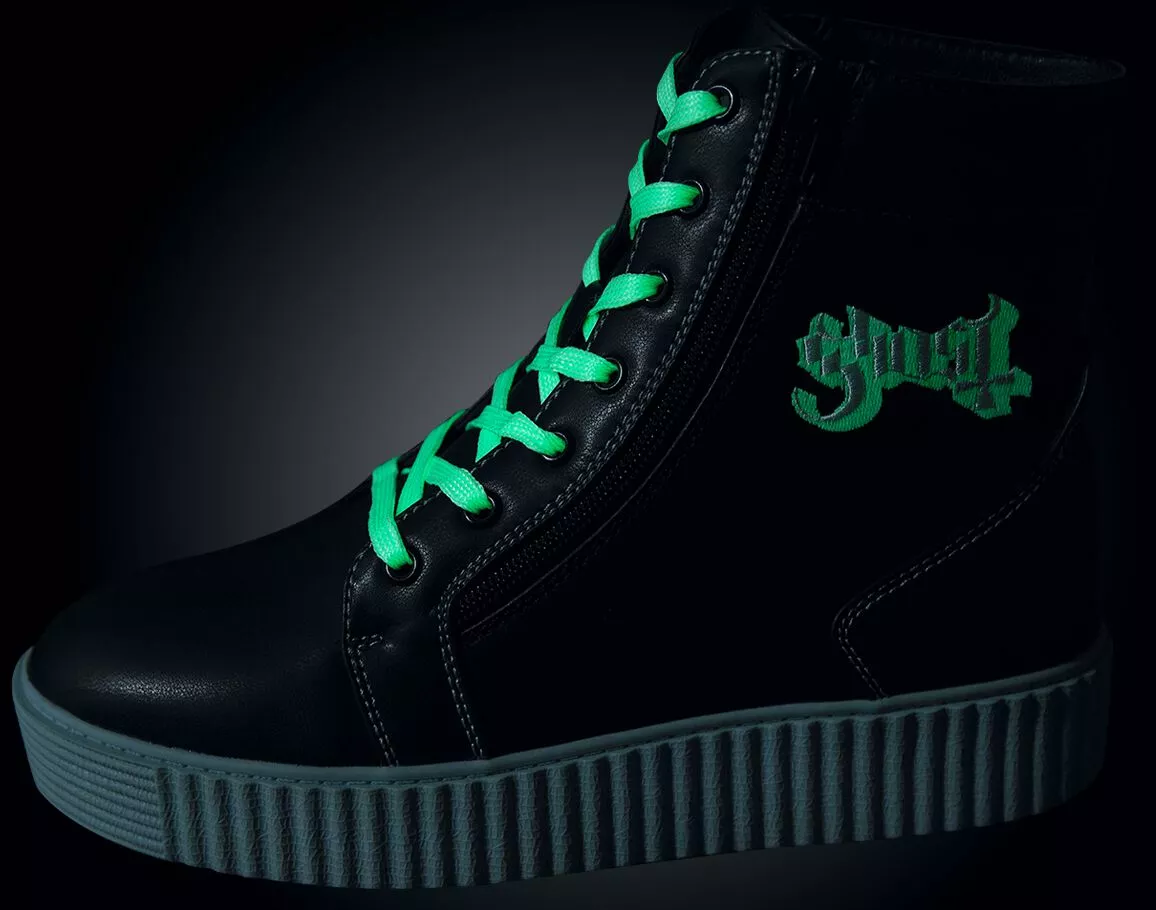 "EMP Signature Collection" Creepers Zwart-turquoise Van Ghost - Afbeelding 4